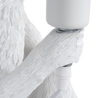 GLOBOSTAR® APES 01808 Μοντέρνο Επιτραπέζιο Φωτιστικό Πορτατίφ με Ντουί 1 x E27 AC 220-240V IP20 - Λευκό - Μ30 x Π27 x Υ30cm