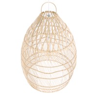 GLOBOSTAR® MALIBU 01810 Boho Κρεμαστό Φωτιστικό Οροφής με Ντουί 1 x E27 AC 220-240V IP20 - Μπεζ - Μ57 x Π57 x Υ75cm