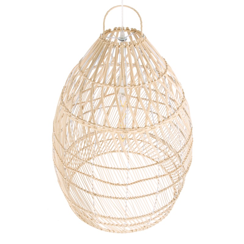 GLOBOSTAR® MALIBU 01810 Boho Κρεμαστό Φωτιστικό Οροφής με Ντουί 1 x E27 AC 220-240V IP20 - Μπεζ - Μ57 x Π57 x Υ75cm