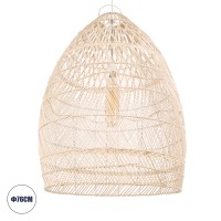 GLOBOSTAR® MALIBU 01811 Boho Κρεμαστό Φωτιστικό Οροφής με Ντουί 1 x E27 AC 220-240V IP20 - Μπεζ - Μ76 x Π76 x Υ100cm