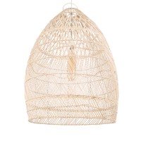 GLOBOSTAR® MALIBU 01811 Boho Κρεμαστό Φωτιστικό Οροφής με Ντουί 1 x E27 AC 220-240V IP20 - Μπεζ - Μ76 x Π76 x Υ100cm