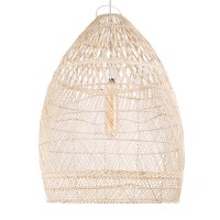 GLOBOSTAR® MALIBU 01811 Boho Κρεμαστό Φωτιστικό Οροφής με Ντουί 1 x E27 AC 220-240V IP20 - Μπεζ - Μ76 x Π76 x Υ100cm