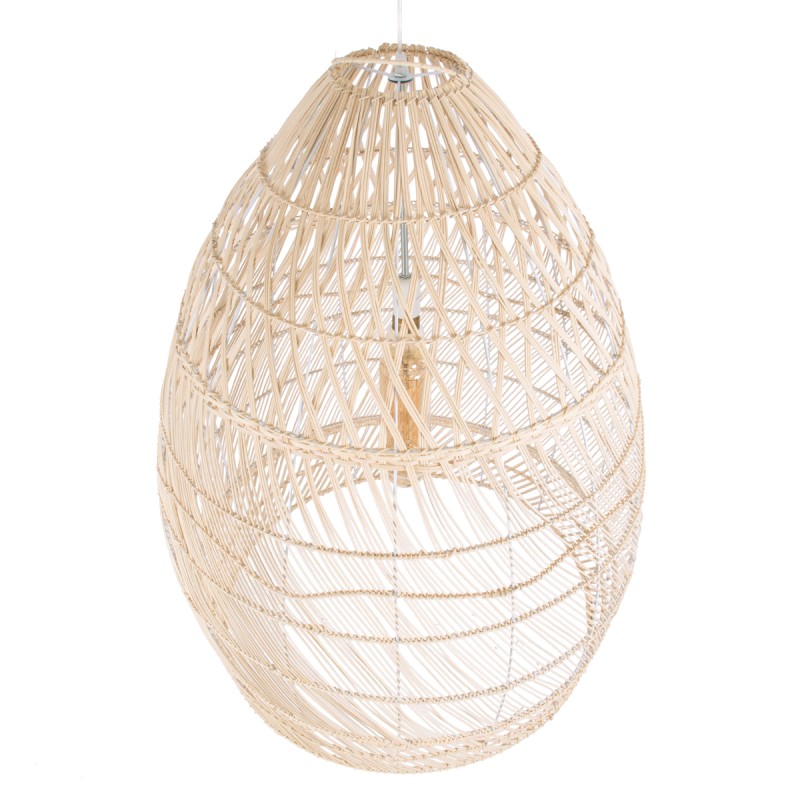 GLOBOSTAR® MALIBU 01811 Boho Κρεμαστό Φωτιστικό Οροφής με Ντουί 1 x E27 AC 220-240V IP20 - Μπεζ - Μ76 x Π76 x Υ100cm