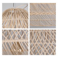 GLOBOSTAR® MALIBU 01812 Boho Κρεμαστό Φωτιστικό Οροφής με Ντουί 1 x E27 AC 220-240V IP20 - Μπεζ - Μ95 x Π95 x Υ125cm