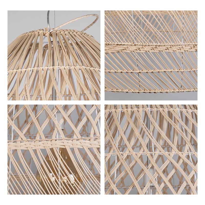 GLOBOSTAR® MALIBU 01812 Boho Κρεμαστό Φωτιστικό Οροφής με Ντουί 1 x E27 AC 220-240V IP20 - Μπεζ - Μ95 x Π95 x Υ125cm