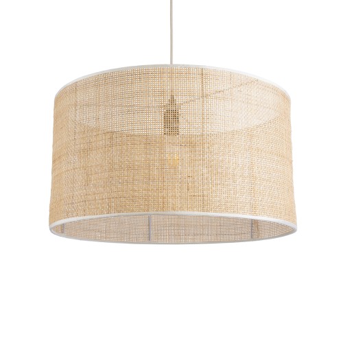 GLOBOSTAR® YOTTO 01822 Boho Κρεμαστό Φωτιστικό Οροφής με Ντουί 1 x E27 AC 220-240V IP20 - Μπεζ - Μ55 x Π55 x Y30cm