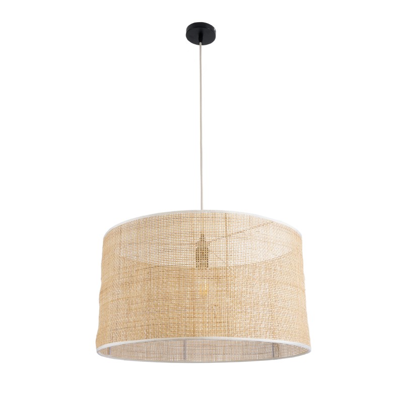 GLOBOSTAR® YOTTO 01822 Boho Κρεμαστό Φωτιστικό Οροφής με Ντουί 1 x E27 AC 220-240V IP20 - Μπεζ - Μ55 x Π55 x Y30cm