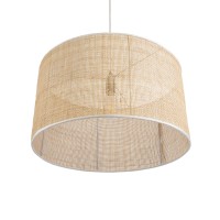 GLOBOSTAR® YOTTO 01822 Boho Κρεμαστό Φωτιστικό Οροφής με Ντουί 1 x E27 AC 220-240V IP20 - Μπεζ - Μ55 x Π55 x Y30cm