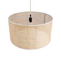 GLOBOSTAR® YOTTO 01822 Boho Κρεμαστό Φωτιστικό Οροφής με Ντουί 1 x E27 AC 220-240V IP20 - Μπεζ - Μ55 x Π55 x Y30cm