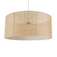 GLOBOSTAR® YOTTO 01823 Boho Κρεμαστό Φωτιστικό Οροφής με Ντουί 3 x E27 AC 220-240V IP20 - Μπεζ - Μ90 x Π90 x Υ40cm