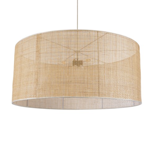 GLOBOSTAR® YOTTO 01823 Boho Κρεμαστό Φωτιστικό Οροφής με Ντουί 3 x E27 AC 220-240V IP20 - Μπεζ - Μ90 x Π90 x Υ40cm