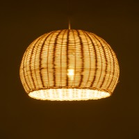 GLOBOSTAR® RAITO 01824 Boho Κρεμαστό Φωτιστικό Οροφής με Ντουί 1 x E27 AC 220-240V IP20 - Μπεζ - Μ40 x Π40 x Υ25cm