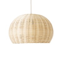 GLOBOSTAR® RAITO 01824 Boho Κρεμαστό Φωτιστικό Οροφής με Ντουί 1 x E27 AC 220-240V IP20 - Μπεζ - Μ40 x Π40 x Υ25cm