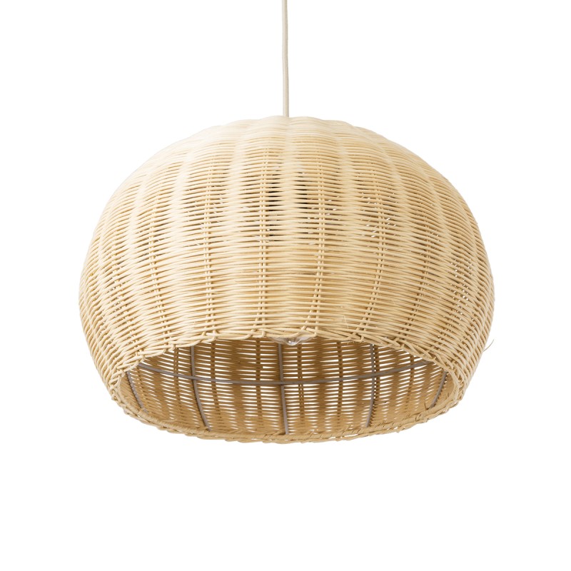 GLOBOSTAR® RAITO 01824 Boho Κρεμαστό Φωτιστικό Οροφής με Ντουί 1 x E27 AC 220-240V IP20 - Μπεζ - Μ40 x Π40 x Υ25cm