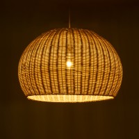 GLOBOSTAR® RAITO 01825 Boho Κρεμαστό Φωτιστικό Οροφής με Ντουί 1 x E27 AC 220-240V IP20 - Μπεζ - Μ60 x Π60 x Υ40cm