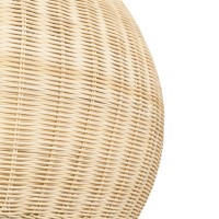 GLOBOSTAR® RAITO 01825 Boho Κρεμαστό Φωτιστικό Οροφής με Ντουί 1 x E27 AC 220-240V IP20 - Μπεζ - Μ60 x Π60 x Υ40cm