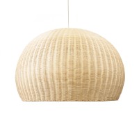 GLOBOSTAR® RAITO 01826 Boho Κρεμαστό Φωτιστικό Οροφής με Ντουί 1 x E27 AC 220-240V IP20 - Μπεζ - Μ100 x Π100 x Υ63cm