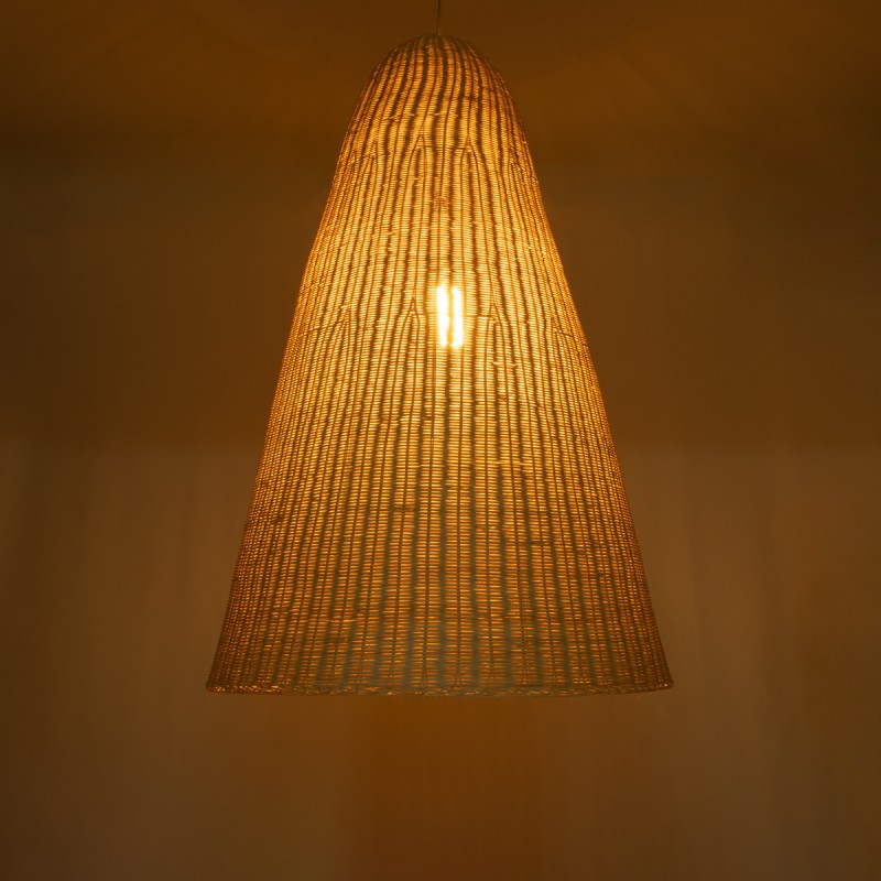 GLOBOSTAR® MAHANA 01827 Boho Κρεμαστό Φωτιστικό Οροφής με Ντουί 1 x E27 AC 220-240V IP20 - Μπεζ - Μ80 x Π80 x Υ130cm