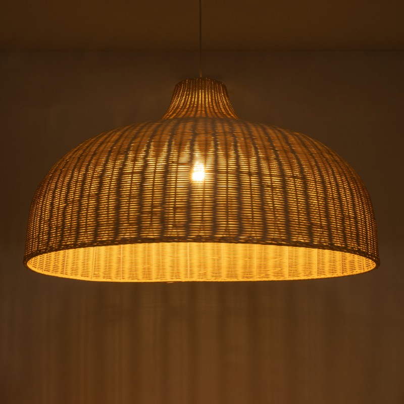 GLOBOSTAR® AFURU 01829 Boho Κρεμαστό Φωτιστικό Οροφής με Ντουί 1 x E27 AC 220-240V IP20 - Μπεζ - Μ100 x Π100 x Υ60cm
