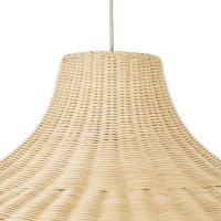 GLOBOSTAR® AFURU 01829 Boho Κρεμαστό Φωτιστικό Οροφής με Ντουί 1 x E27 AC 220-240V IP20 - Μπεζ - Μ100 x Π100 x Υ60cm