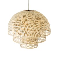 GLOBOSTAR® HIROKA 01836 Boho Κρεμαστό Φωτιστικό Οροφής με Ντουί 1 x E27 AC 220-240V IP20 - Μπεζ - Μ60 x Π60 x Υ50cm
