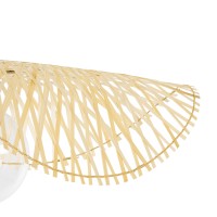 GLOBOSTAR® MELEMELE 01840 Boho Κρεμαστό Φωτιστικό Οροφής με Ντουί 1 x E27 AC 220-240V IP20 - Μπεζ - Μ50 x Π50 x Υ7cm