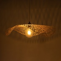 GLOBOSTAR® MELEMELE 01841 Boho Κρεμαστό Φωτιστικό Οροφής με Ντουί 1 x E27 AC 220-240V IP20 - Μπεζ - Μ75 x Π75 x Υ10cm