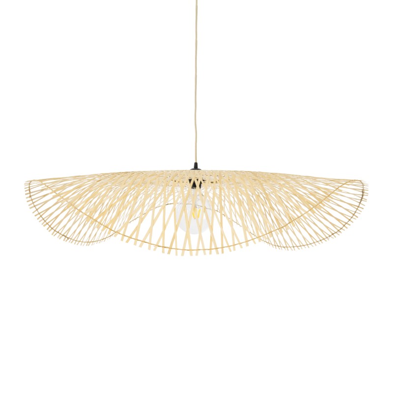 GLOBOSTAR® MELEMELE 01842 Boho Κρεμαστό Φωτιστικό Οροφής με Ντουί 1 x E27 AC 220-240V IP20 - Μπεζ - Μ100 x Π100 x Υ12cm