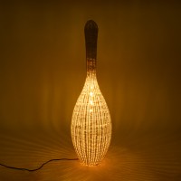 GLOBOSTAR® PARADIS 01843 Boho Επιδαπέδιο Φωτιστικό με Ντουί 1 x E27 AC 220-240V IP20 - Μπεζ - Μ30 x Π30 x Υ100cm