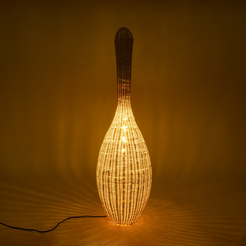 GLOBOSTAR® PARADIS 01843 Boho Επιδαπέδιο Φωτιστικό με Ντουί 1 x E27 AC 220-240V IP20 - Μπεζ - Μ30 x Π30 x Υ100cm