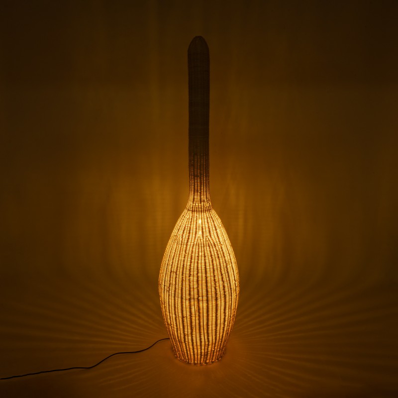 GLOBOSTAR® PARADIS 01845 Boho Επιδαπέδιο Φωτιστικό με Ντουί 1 x E27 AC 220-240V IP20 - Μπεζ - Μ40 x Π40 x Υ150cm