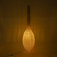 GLOBOSTAR® PARADIS 01846 Boho Επιδαπέδιο Φωτιστικό με Ντουί 1 x E27 AC 220-240V IP20 - Μπεζ - Μ50 x Π50 x Υ180cm