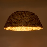 GLOBOSTAR® MANGATA 01847 Boho Κρεμαστό Φωτιστικό Οροφής με Ντουί 1 x E27 AC 220-240V IP20 - Μπεζ - Μ60 x Π60 x Υ28cm