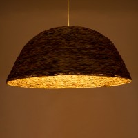 GLOBOSTAR® MANGATA 01848 Boho Κρεμαστό Φωτιστικό Οροφής με Ντουί 1 x E27 AC 220-240V IP20 - Καφέ - Μ90 x Π90 x Υ40cm