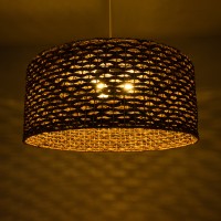 GLOBOSTAR® MANGATA 01850 Boho Κρεμαστό Φωτιστικό Οροφής με Ντουί 1 x E27 AC 220-240V IP20 - Καφέ - Μ90 x Π90 x Υ40cm