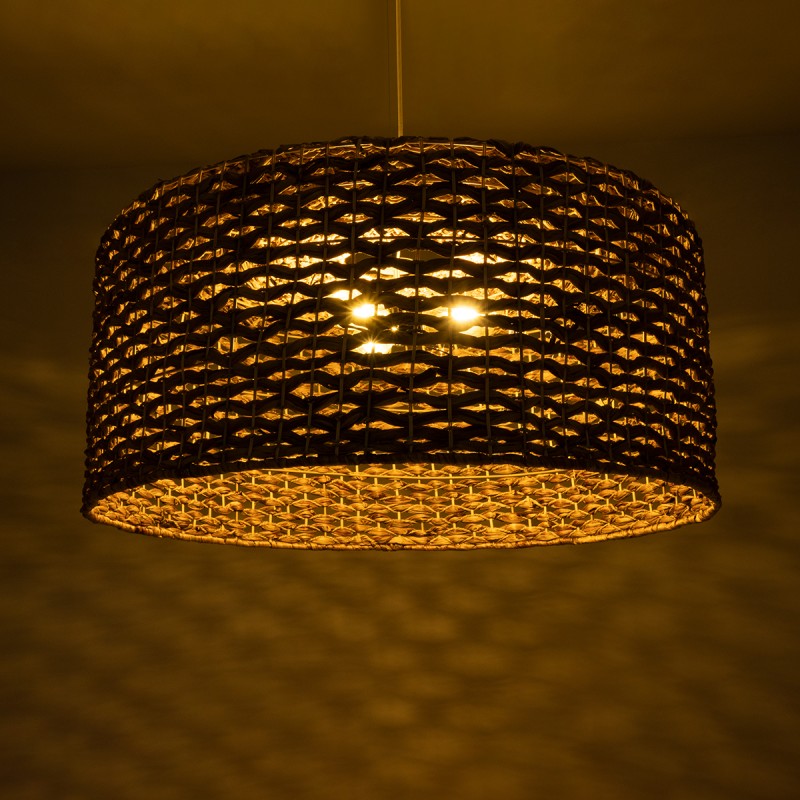 GLOBOSTAR® MANGATA 01850 Boho Κρεμαστό Φωτιστικό Οροφής με Ντουί 1 x E27 AC 220-240V IP20 - Καφέ - Μ90 x Π90 x Υ40cm