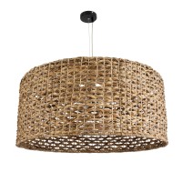 GLOBOSTAR® MANGATA 01850 Boho Κρεμαστό Φωτιστικό Οροφής με Ντουί 1 x E27 AC 220-240V IP20 - Καφέ - Μ90 x Π90 x Υ40cm