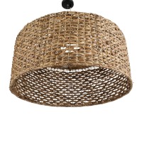 GLOBOSTAR® MANGATA 01850 Boho Κρεμαστό Φωτιστικό Οροφής με Ντουί 1 x E27 AC 220-240V IP20 - Καφέ - Μ90 x Π90 x Υ40cm