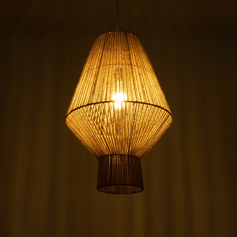 GLOBOSTAR® CAYMAN 01853 Boho Κρεμαστό Φωτιστικό Οροφής με Ντουί 1 x E27 AC 220-240V IP20 - Μπεζ - Μ40 x Π40 x Υ60cm