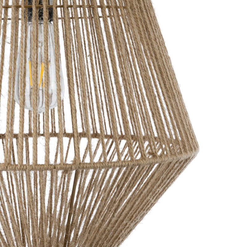 GLOBOSTAR® CAYMAN 01853 Boho Κρεμαστό Φωτιστικό Οροφής με Ντουί 1 x E27 AC 220-240V IP20 - Μπεζ - Μ40 x Π40 x Υ60cm