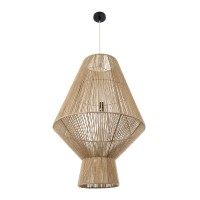 GLOBOSTAR® CAYMAN 01854 Boho Κρεμαστό Φωτιστικό Οροφής με Ντουί 1 x E27 AC 220-240V IP20 - Μπεζ - Μ60 x Π60 x Υ86cm