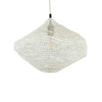 GLOBOSTAR® KENTUCKY 01862 Vintage Κρεμαστό Φωτιστικό Οροφής με Ντουί 1 x E27 AC 220-240V IP20 - Μπεζ - Μ40 x Π40 x Υ30cm