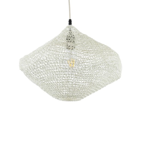 GLOBOSTAR® KENTUCKY 01862 Vintage Κρεμαστό Φωτιστικό Οροφής με Ντουί 1 x E27 AC 220-240V IP20 - Μπεζ - Μ40 x Π40 x Υ30cm