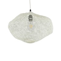 GLOBOSTAR® KENTUCKY 01862 Vintage Κρεμαστό Φωτιστικό Οροφής με Ντουί 1 x E27 AC 220-240V IP20 - Μπεζ - Μ40 x Π40 x Υ30cm