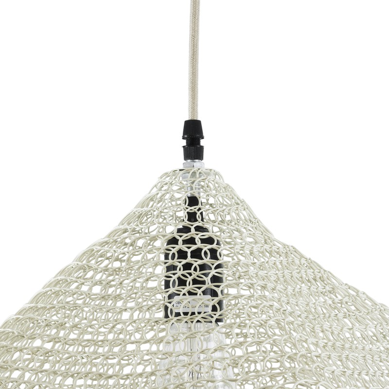 GLOBOSTAR® KENTUCKY 01862 Vintage Κρεμαστό Φωτιστικό Οροφής με Ντουί 1 x E27 AC 220-240V IP20 - Μπεζ - Μ40 x Π40 x Υ30cm