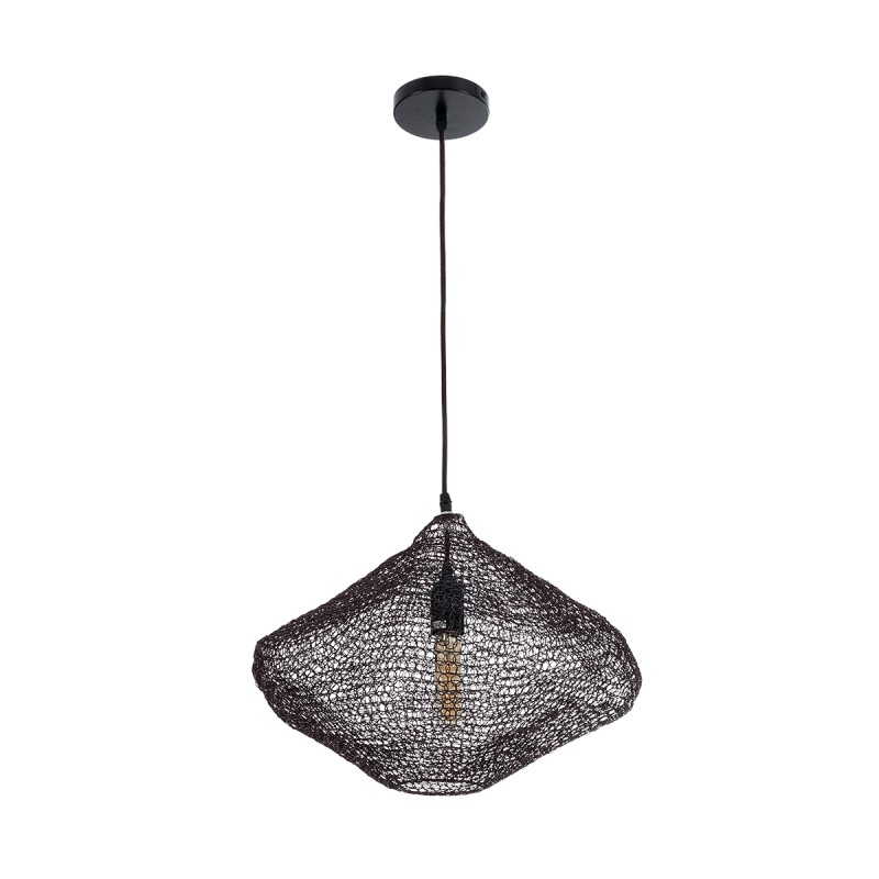 GLOBOSTAR® KENTUCKY 01863 Vintage Κρεμαστό Φωτιστικό Οροφής με Ντουί 1 x E27 AC 220-240V IP20 - Καφέ - Μ40 x Π40 x Υ30cm