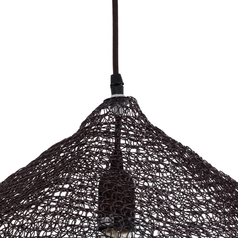 GLOBOSTAR® KENTUCKY 01863 Vintage Κρεμαστό Φωτιστικό Οροφής με Ντουί 1 x E27 AC 220-240V IP20 - Καφέ - Μ40 x Π40 x Υ30cm