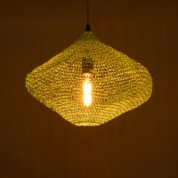 GLOBOSTAR® KENTUCKY 01864 Vintage Κρεμαστό Φωτιστικό Οροφής με Ντουί 1 x E27 AC 220-240V IP20 - Τιρκουάζ - Μ40 x Π40 x Υ30cm