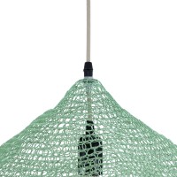 GLOBOSTAR® KENTUCKY 01864 Vintage Κρεμαστό Φωτιστικό Οροφής με Ντουί 1 x E27 AC 220-240V IP20 - Τιρκουάζ - Μ40 x Π40 x Υ30cm