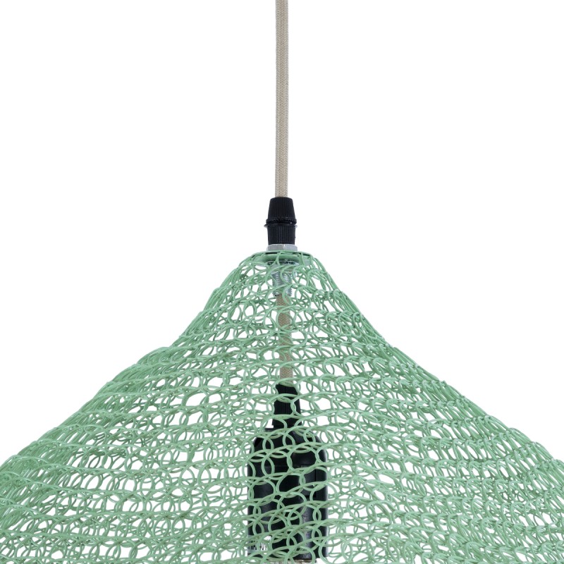 GLOBOSTAR® KENTUCKY 01864 Vintage Κρεμαστό Φωτιστικό Οροφής με Ντουί 1 x E27 AC 220-240V IP20 - Τιρκουάζ - Μ40 x Π40 x Υ30cm